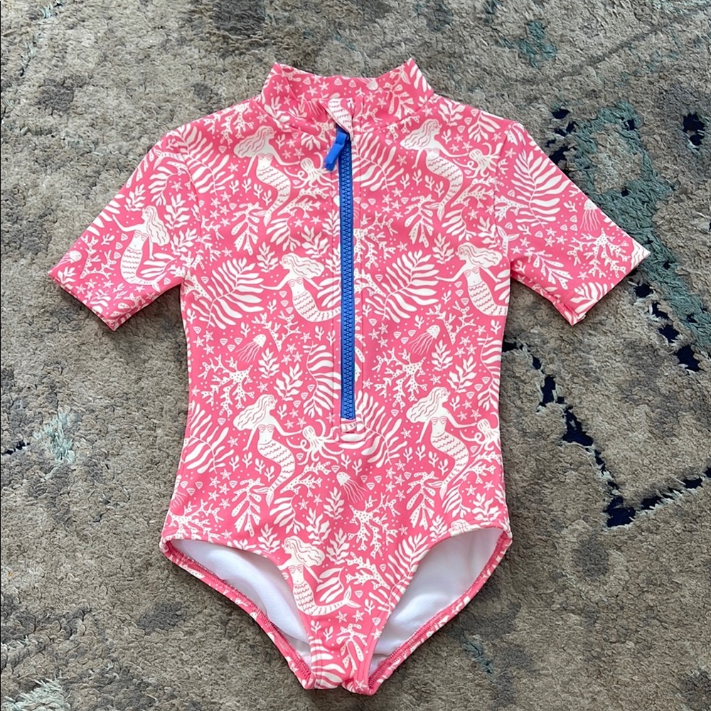NWOT Mini Boden Pink Mermaid Toddler Swimsuit